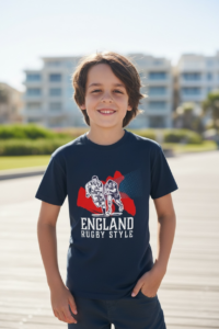 Remera England Niño Azul