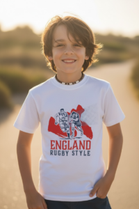 Remera England Niño Blanco